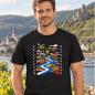Preview: Model mit schwarzem leichtes T-Shirt Mittelrhein im Studio